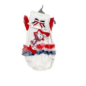 New Kyle & Deena Layette Set Baby Girl Outfit Bundle Size 6-9M